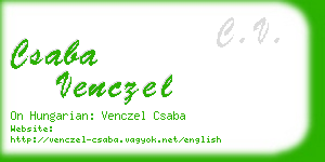 csaba venczel business card